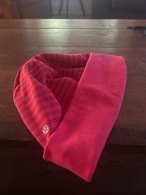 lululemon athletica Bright Pink Striped toque